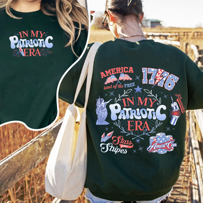 Patriotic Sweatshirt, America Retro Sweatshirt, Red White And Blue, Independence Day, Usa Flag, 4th Of July, Fourth Of July Sweatshirt
