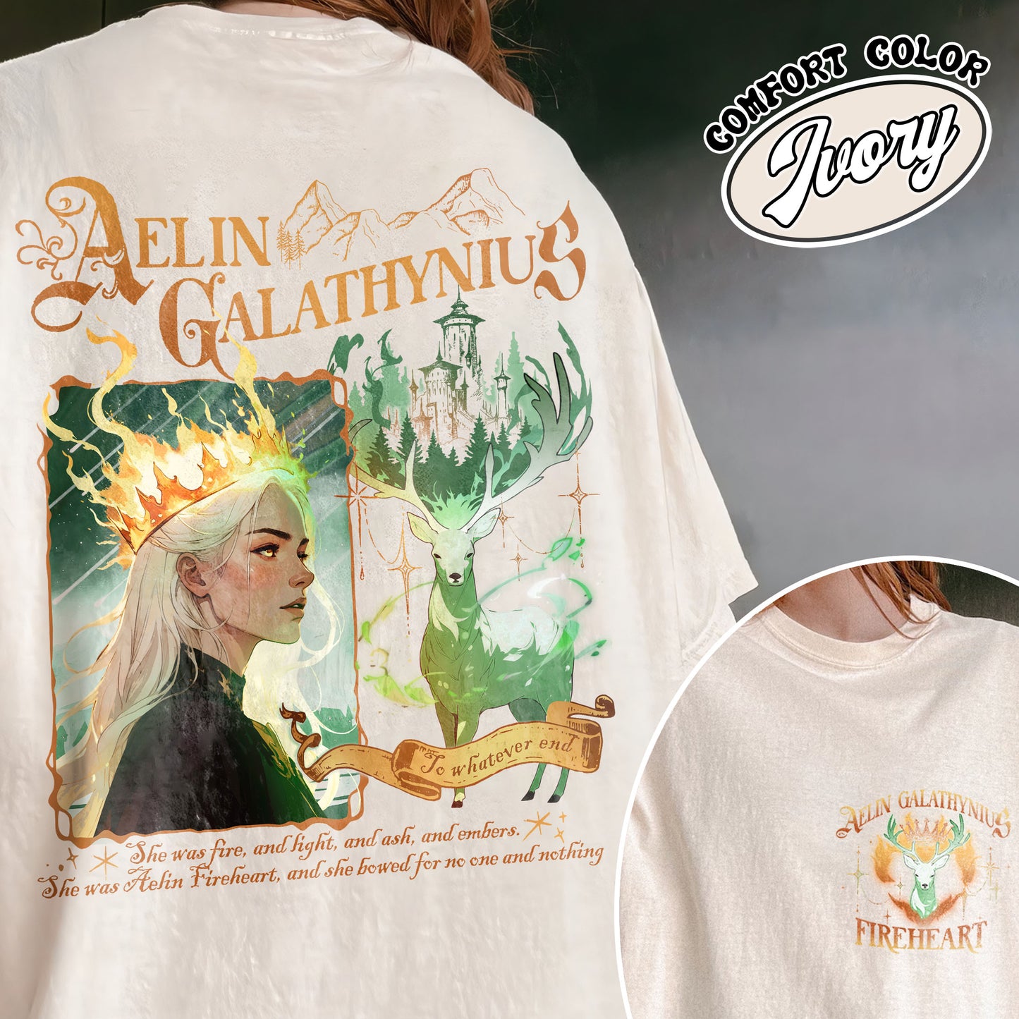 Aelin Galathynius Fireheart Shirt, Aelin Galathynius Shirt, Tog Shirt, Fireheart Queen Aelin Shirt, Fireheart Shirt, Terrasen to Whatever End