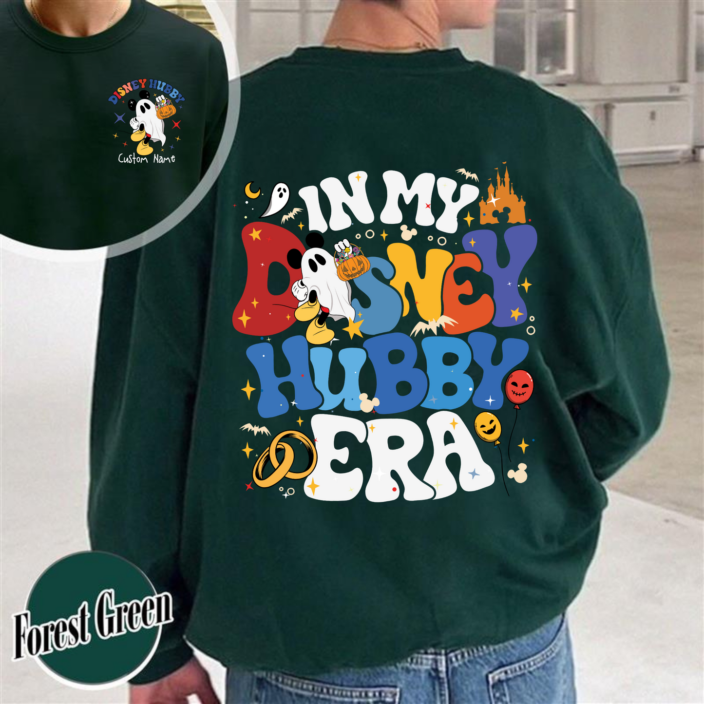 Couples Disney Epcot Sweatshirt, Custom Wife Husband Sweatshirt, in My Disney Hubby Era Sweatshirt