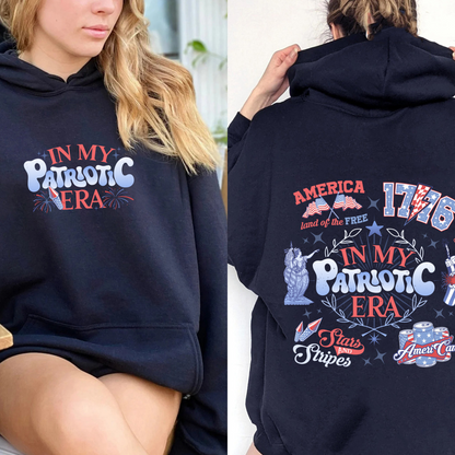 Patriotic Hoodie, America Retro Hoodie, Red White And Blue, Independence Day, Usa Flag, 4th Of July, Fourth Of July Hoodie