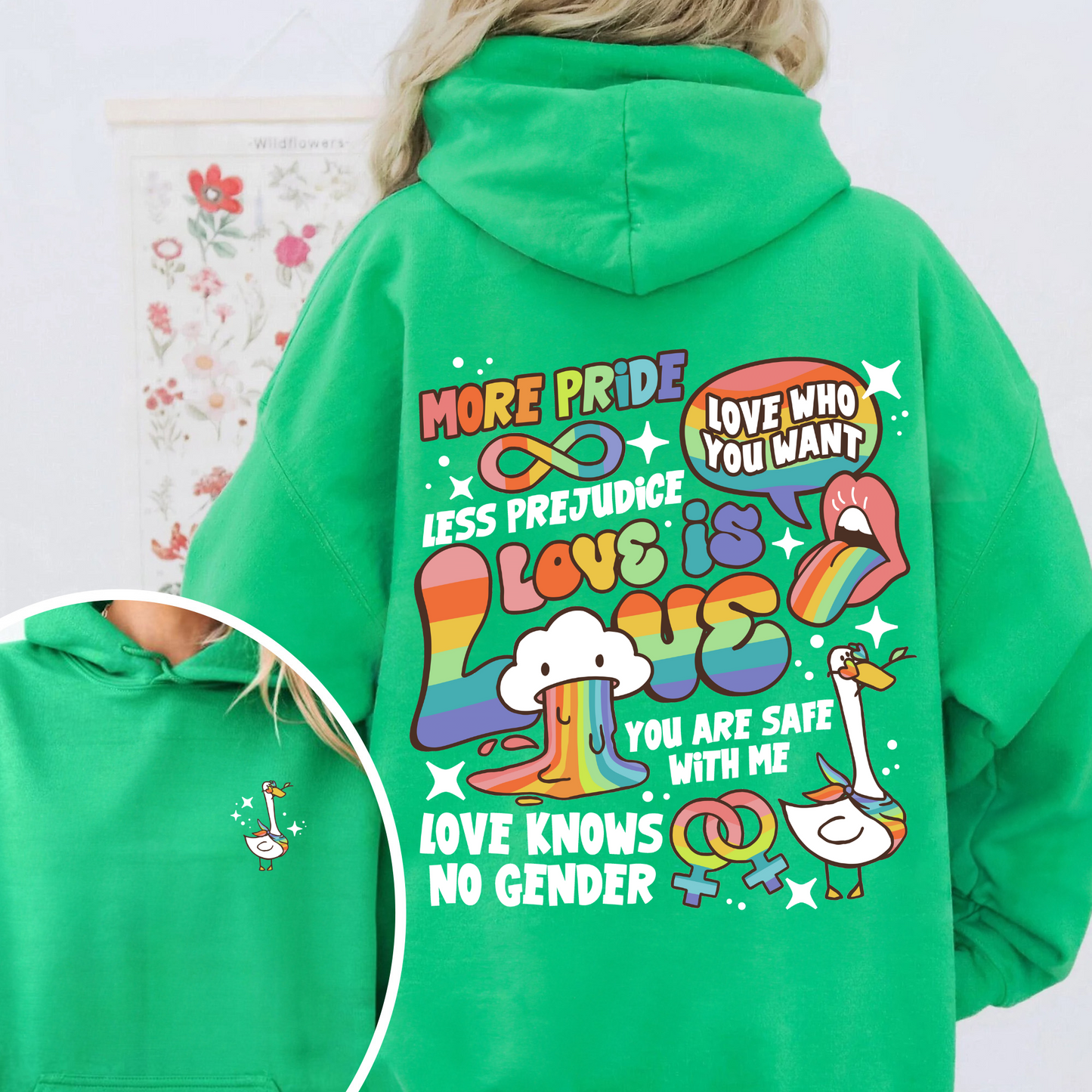 Love Is Love Lgbt Hoodie, Kindness Hoodie, LGBTQ Support Hoodie, Gay Pride, Proud Ally, Proud To Be An Ally, Pride Month Hoodie