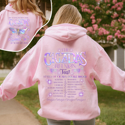 The Cicadas Reunion Tour Summer 2024 Hoodie, Year of the Cicada Hoodie, TNature Lover Gift, Year of the Cicada, Insect Lover