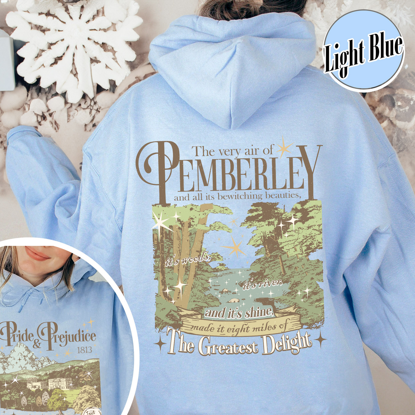 Bookish Hoodie, Pemberley Est 1813 Hoodie, Pride and Prejudice Hoodie, Jane Austen Mr Darcy Hoodie