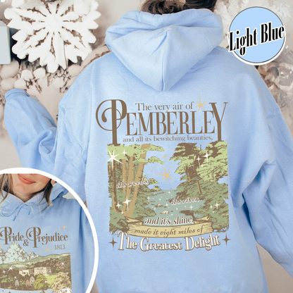 Bookish Hoodie, Pemberley Est 1813 Hoodie, Pride and Prejudice Hoodie, Jane Austen Mr Darcy Hoodie
