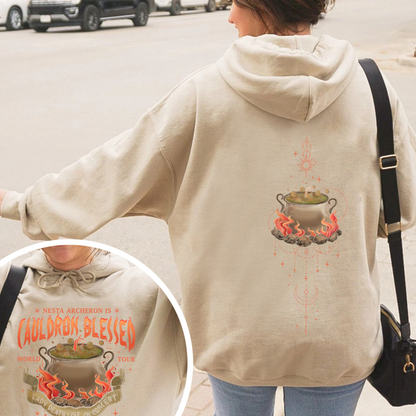 Nesta Archeron Hoodie, Cauldron Blessed Hoodie,Nesta Archeron Cauldron Blessed,Nesta Archeron Gifts, Acosf Hoodie,Lady Death,Bookish Gift