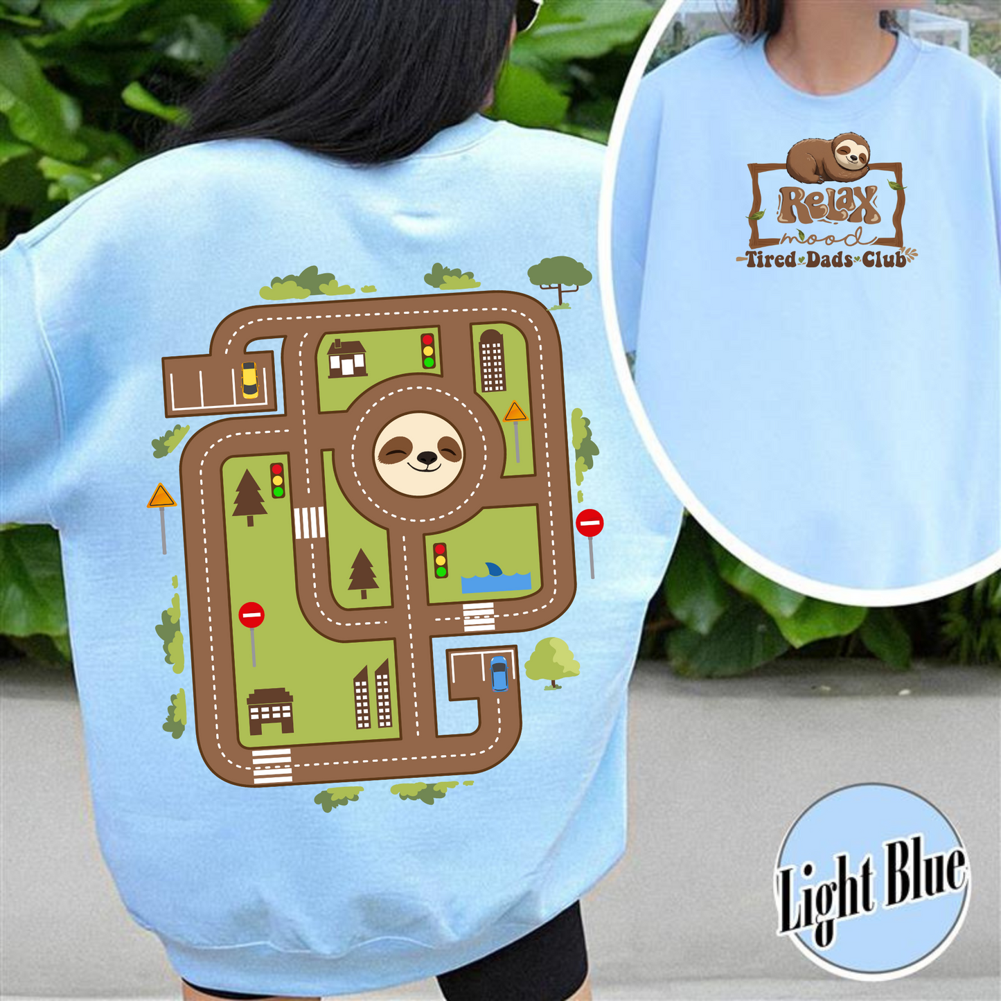 Race Car Track Sweatshirt for Dad, Race Track Sweatshirt for Dad, Racing Sweatshirt for Dad, Tired Dads Club Sweatshirt, Tired Dads Club, Toy Car Massage