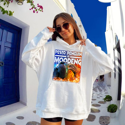 Animal Lover Hoodie, Pesto the Penguin Hoodie, Moo Deng Hoodie, Zoo Baby Hippo Hoodie