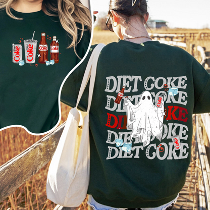 Halloweeen Ghost Sweatshirt, Diet Coke Ghost Sweatshirt, Diet Coke Teacher Sweatshirt