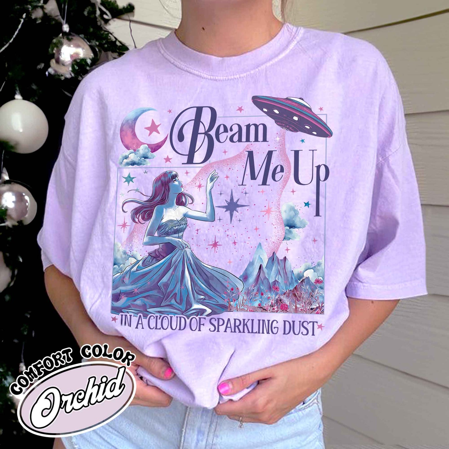 Beam Me Up Shirt, in a Cloud of Sparkling Dust Shirt, Ufo Shirt, ttpd Merch, Alien Shirt, ttpd shirt, Music Fan,Music lover,Music lyrics Shirt