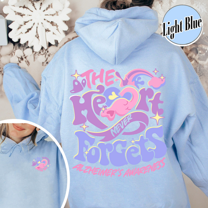 Alzheimer Saying Hoodie, Alzheimers and Brain Awareness, Alzheimer Awareness Elephant, Alzheimers Awareness Gift, I Will Remember for You Hoodie