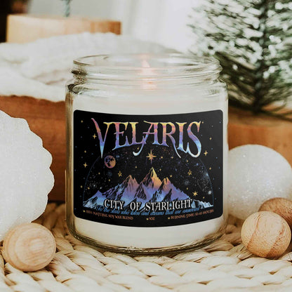 Velaris City of Starlight Candle, to the Stars Who Listen and the Dreams That Are Answered Candle, Books for Life Candle, SJM Book Candle