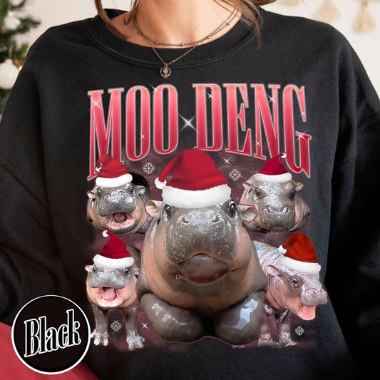 Moo Deng Meme Sweatshirt, Baby Hippo Sweatshirt, Zoo Baby Hippo Sweatshirt, I Love Moo Deng Sweatshirt, Moo Deng Fan Club Sweatshirt, Hippo Lover Sweatshirt, Moo Deng I Love You