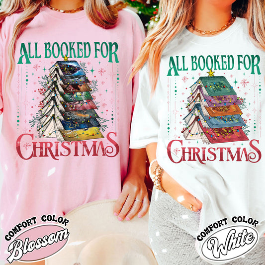 All Booked for Christmas Shirt, ACOTAR, TOG, Dark Romance Shirt, ACOTAR All Booked for Christmas Shirt, Dragon Rider, Book Christmas Tree Shirt