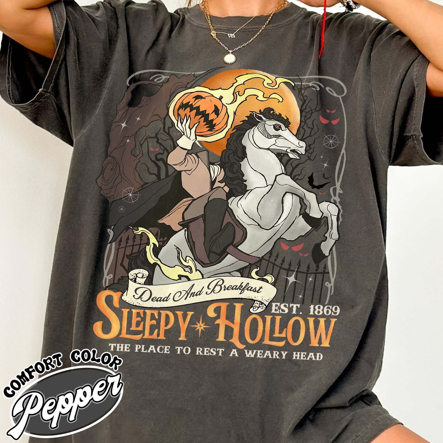 Sleepy Hollow Shirt, Sleepy Hollow Comfort Colors, Sleepy Hollow Mens Shirt, Sleepy Hallow Shirt, Halloween Teeth Shirt, Headless Horseman Shirt