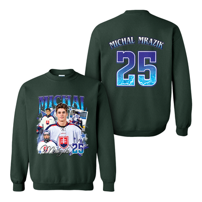 2025 Ice Hockey Sweatshirt, Personalized Photos Hockey Player Sweatshirt, Custom Bootleg Hockey Sweatshirt