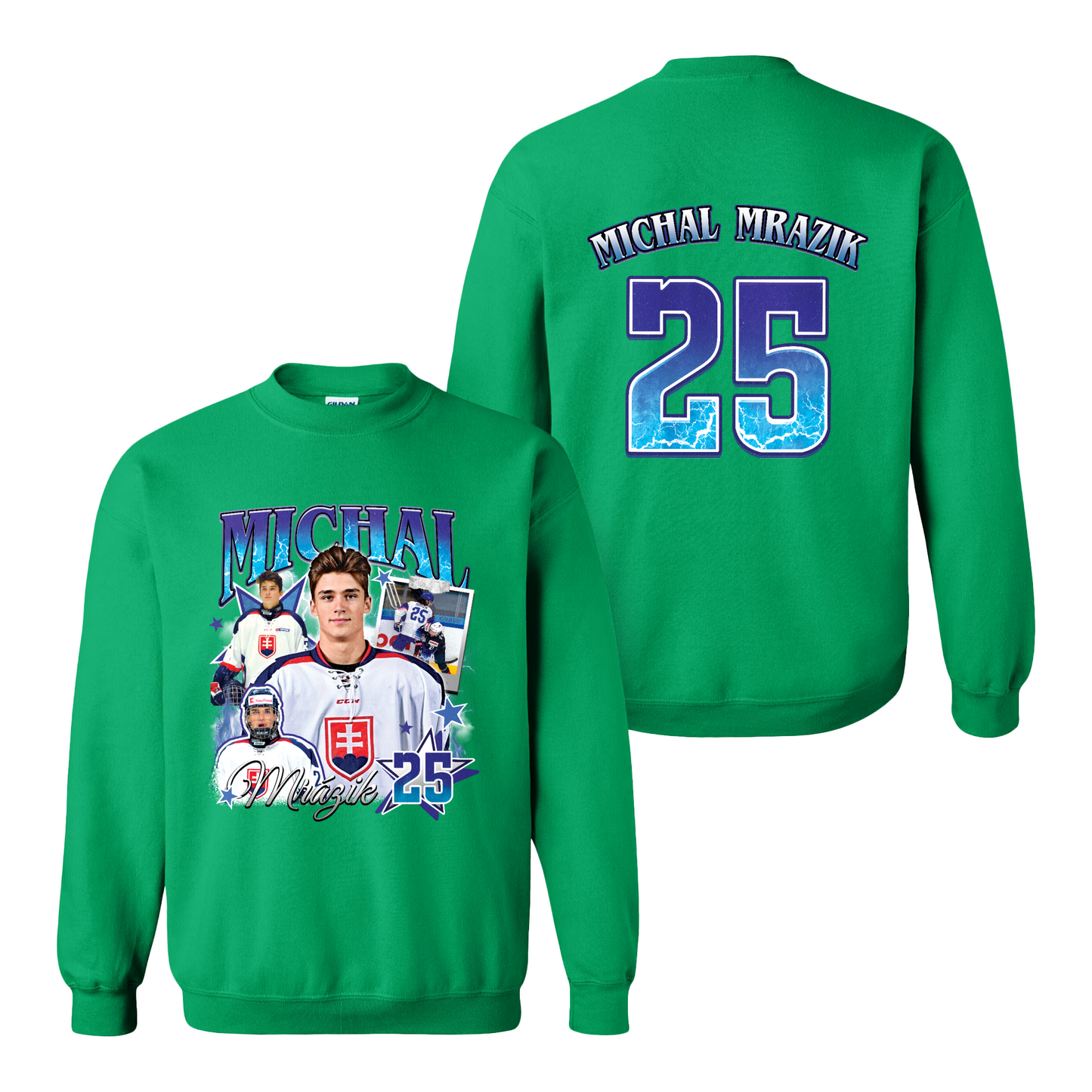 2025 Ice Hockey Sweatshirt, Personalized Photos Hockey Player Sweatshirt, Custom Bootleg Hockey Sweatshirt