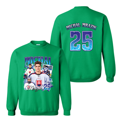 2025 Ice Hockey Sweatshirt, Personalized Photos Hockey Player Sweatshirt, Custom Bootleg Hockey Sweatshirt