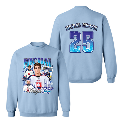 2025 Ice Hockey Sweatshirt, Personalized Photos Hockey Player Sweatshirt, Custom Bootleg Hockey Sweatshirt