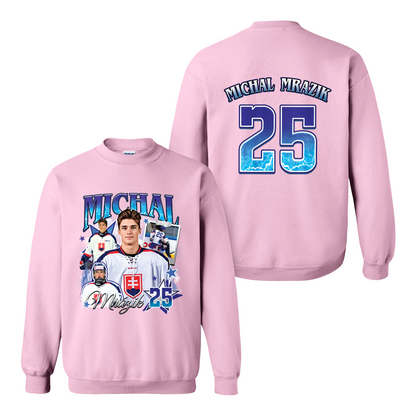 2025 Ice Hockey Sweatshirt, Personalized Photos Hockey Player Sweatshirt, Custom Bootleg Hockey Sweatshirt