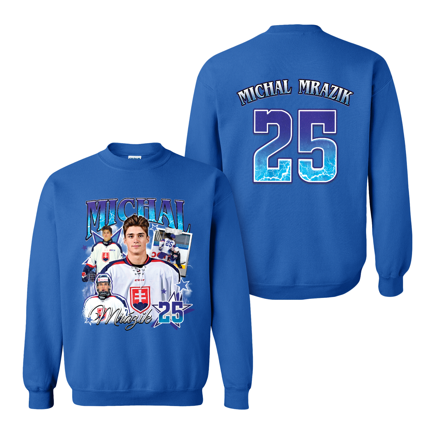 2025 Ice Hockey Sweatshirt, Personalized Photos Hockey Player Sweatshirt, Custom Bootleg Hockey Sweatshirt