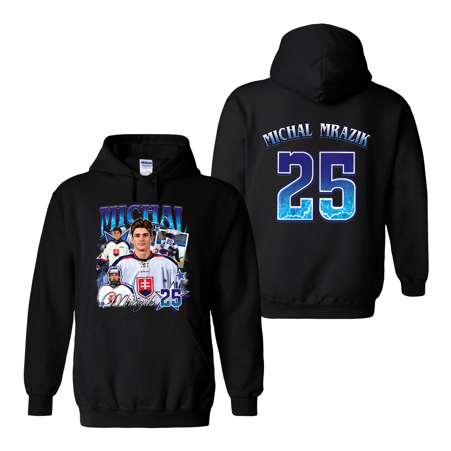 2025 Ice Hockey Hoodie, Personalized Photos Hockey Player Hoodie, Custom Bootleg Hockey Hoodie