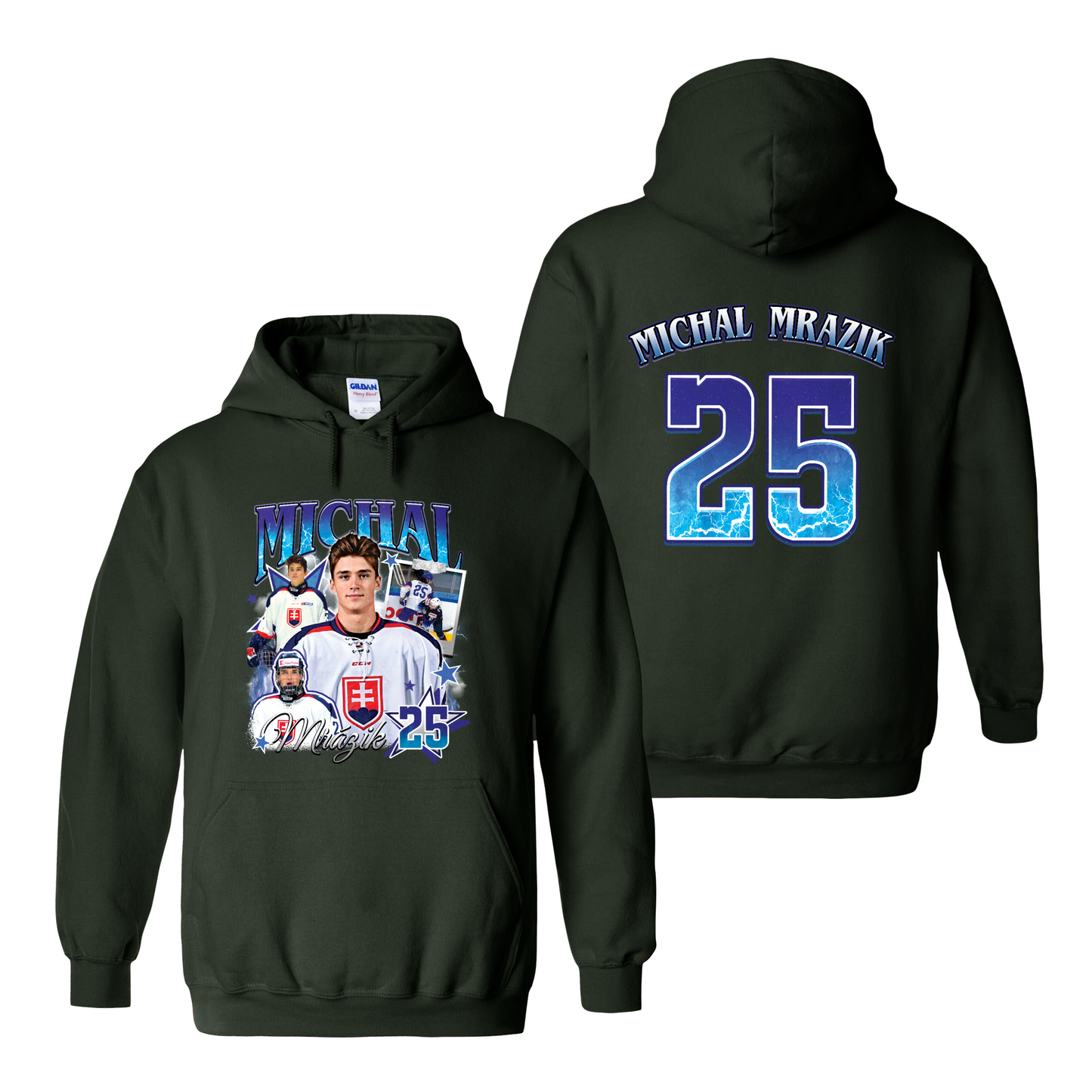 2025 Ice Hockey Hoodie, Personalized Photos Hockey Player Hoodie, Custom Bootleg Hockey Hoodie