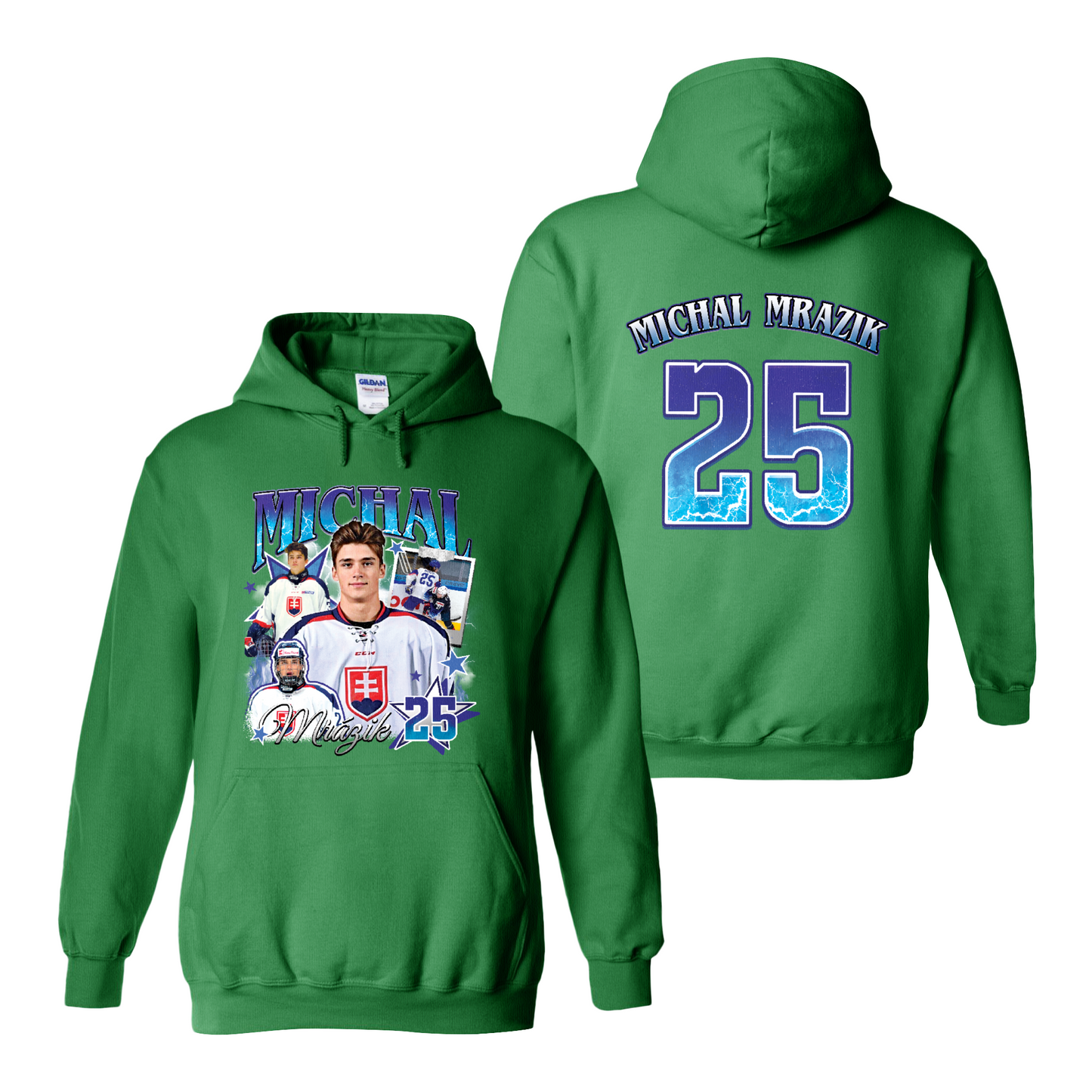 2025 Ice Hockey Hoodie, Personalized Photos Hockey Player Hoodie, Custom Bootleg Hockey Hoodie