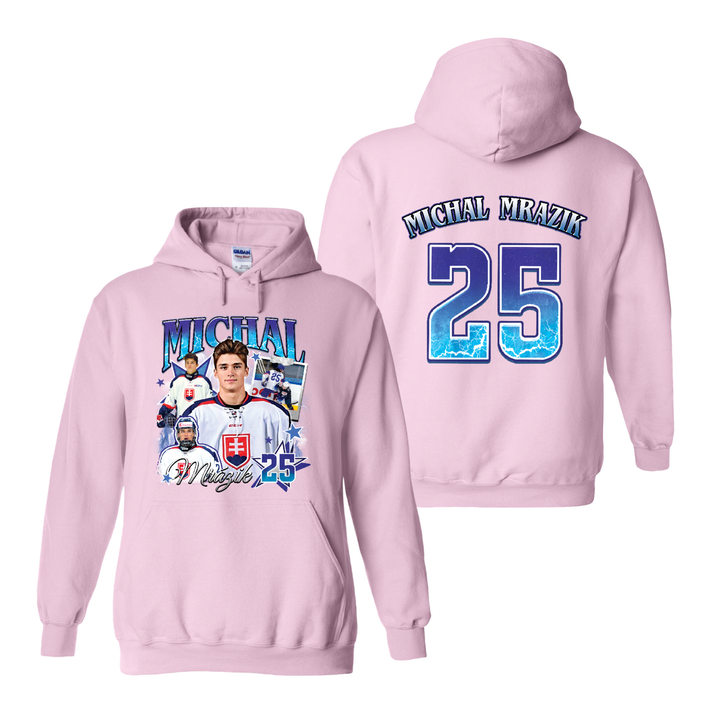 2025 Ice Hockey Hoodie, Personalized Photos Hockey Player Hoodie, Custom Bootleg Hockey Hoodie