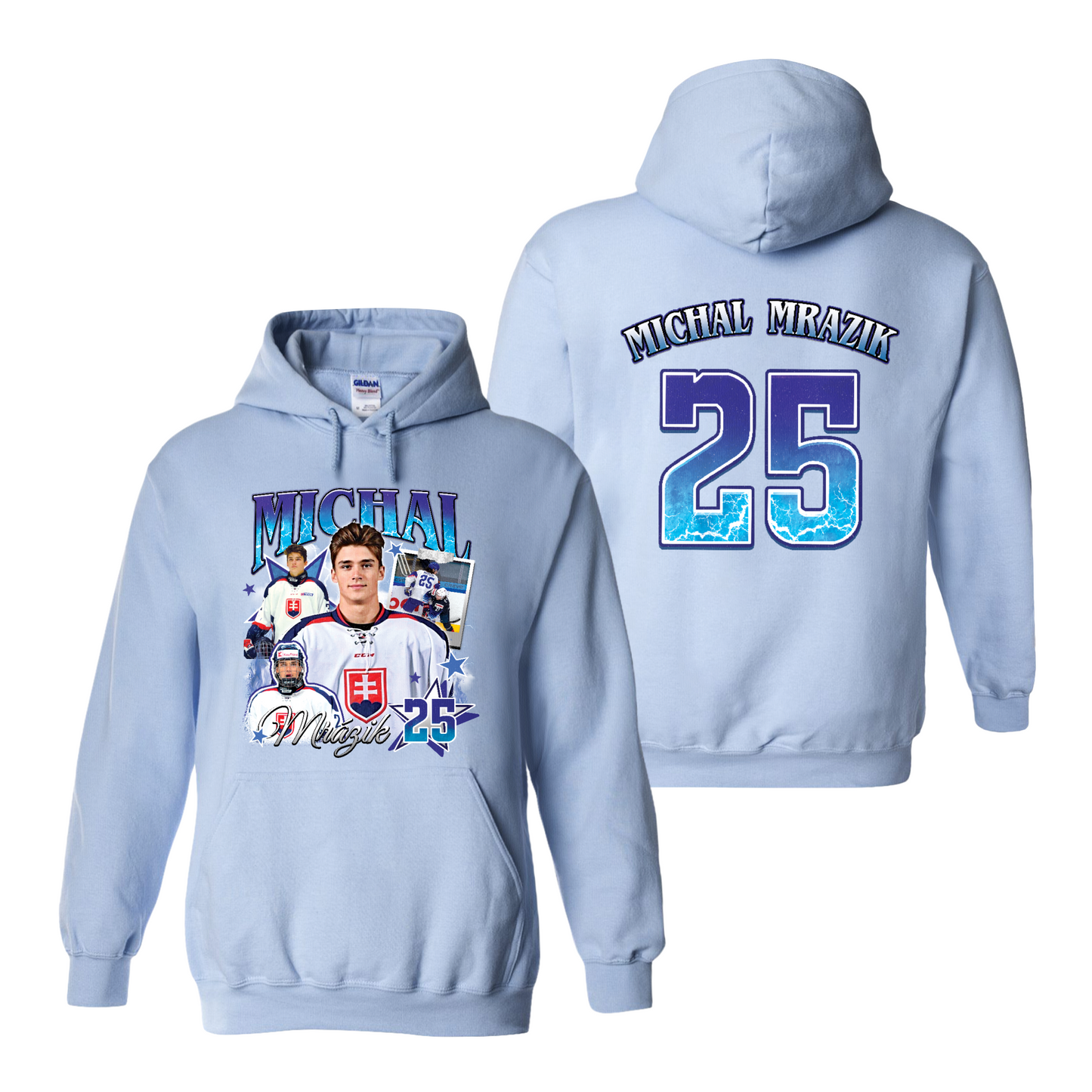 2025 Ice Hockey Hoodie, Personalized Photos Hockey Player Hoodie, Custom Bootleg Hockey Hoodie
