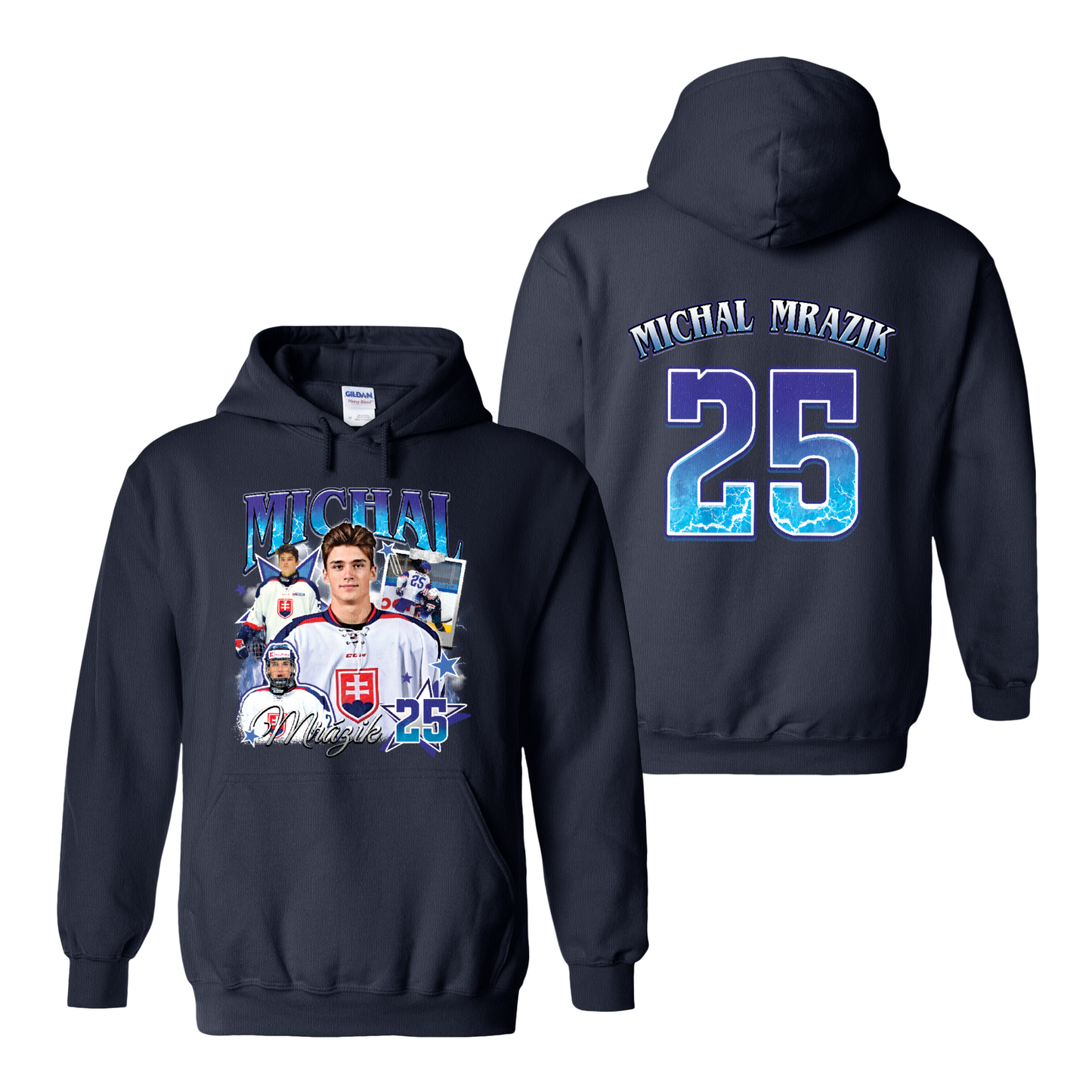 2025 Ice Hockey Hoodie, Personalized Photos Hockey Player Hoodie, Custom Bootleg Hockey Hoodie