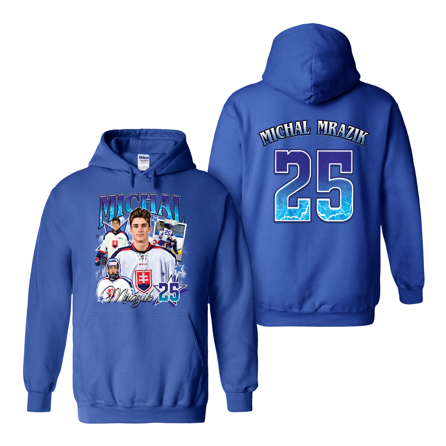 2025 Ice Hockey Hoodie, Personalized Photos Hockey Player Hoodie, Custom Bootleg Hockey Hoodie