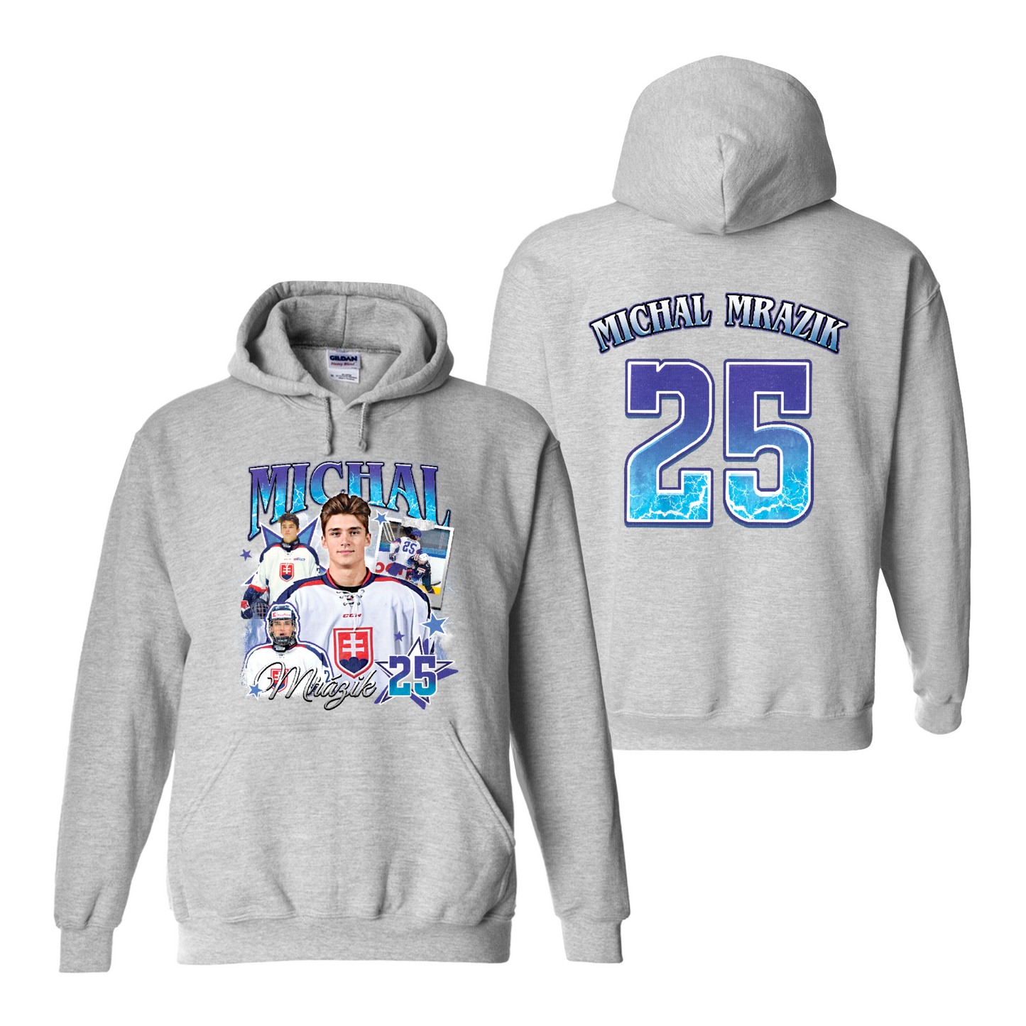 2025 Ice Hockey Hoodie, Personalized Photos Hockey Player Hoodie, Custom Bootleg Hockey Hoodie