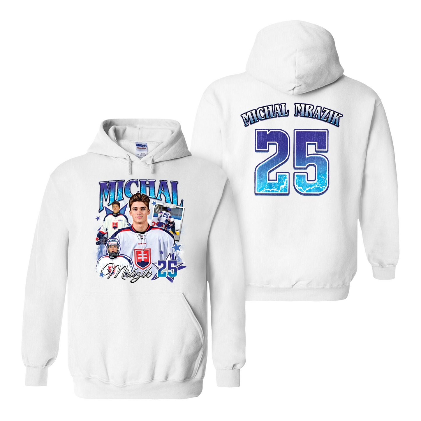 2025 Ice Hockey Hoodie, Personalized Photos Hockey Player Hoodie, Custom Bootleg Hockey Hoodie