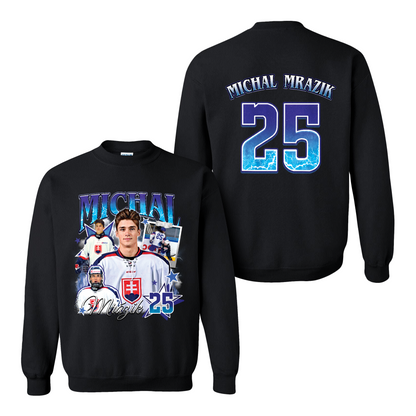 2025 Ice Hockey Sweatshirt, Personalized Photos Hockey Player Sweatshirt, Custom Bootleg Hockey Sweatshirt