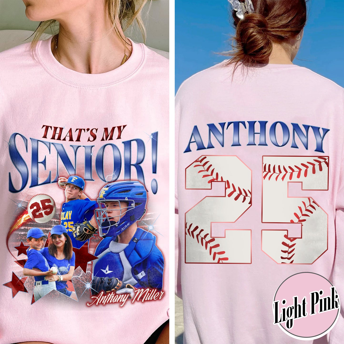 2025 Senior Sweatshirt,Custom That's My Senior Baseball Sweatshirt, Baseball Mom Sweatshirt