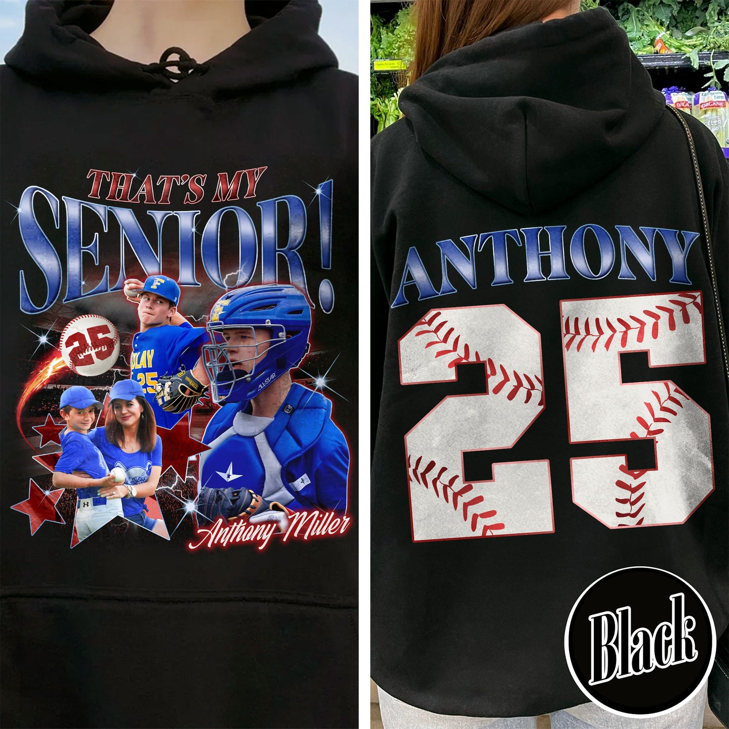 2025 Senior Hoodie,Custom That's My Senior Baseball Hoodie, Baseball Mom Hoodie