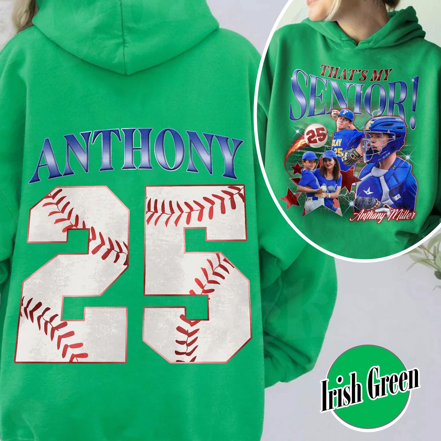 2025 Senior Hoodie,Custom That's My Senior Baseball Hoodie, Baseball Mom Hoodie