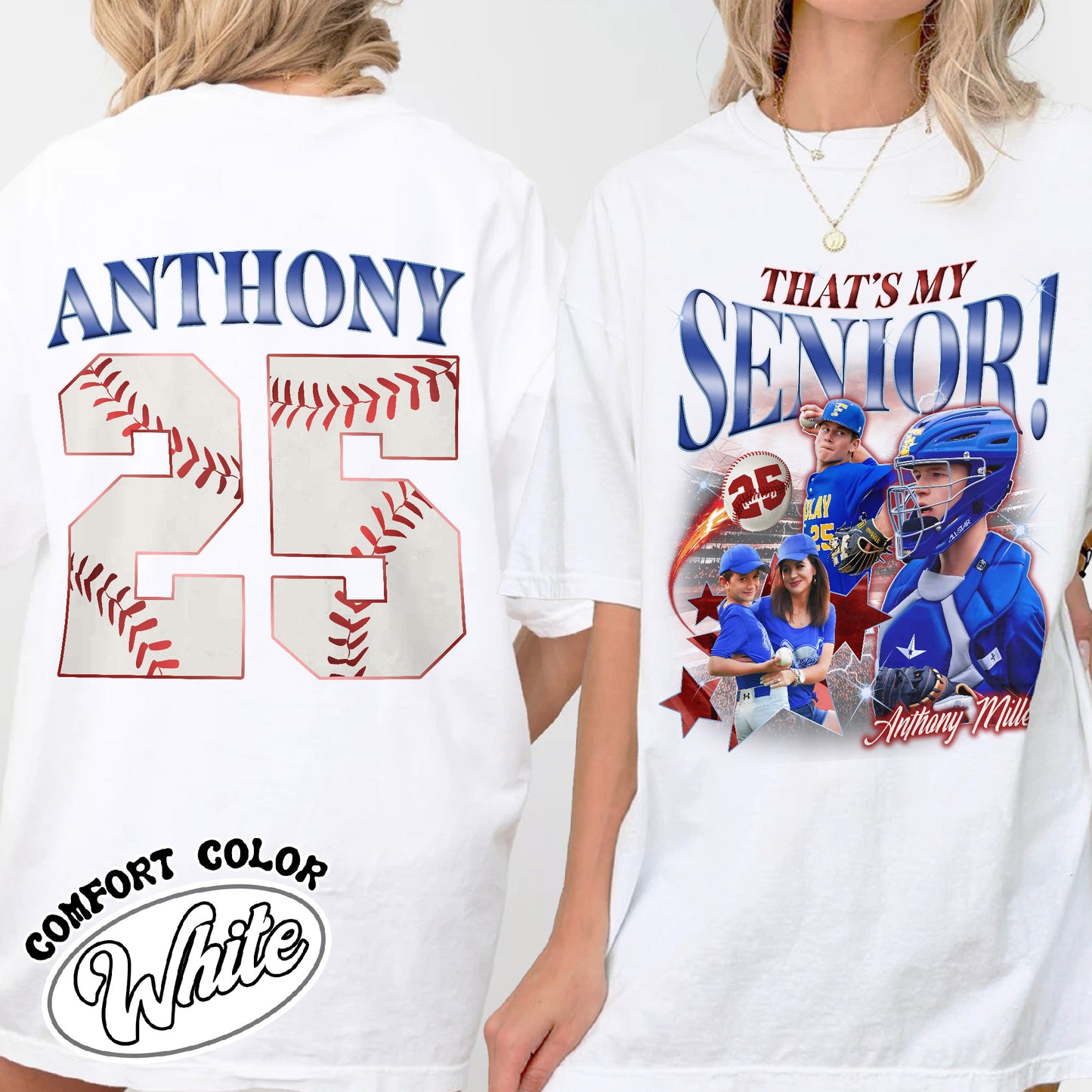 2025 Senior Comfort Colors Shirt,Custom That's My Senior Baseball Shirt, Baseball Mom Shirt
