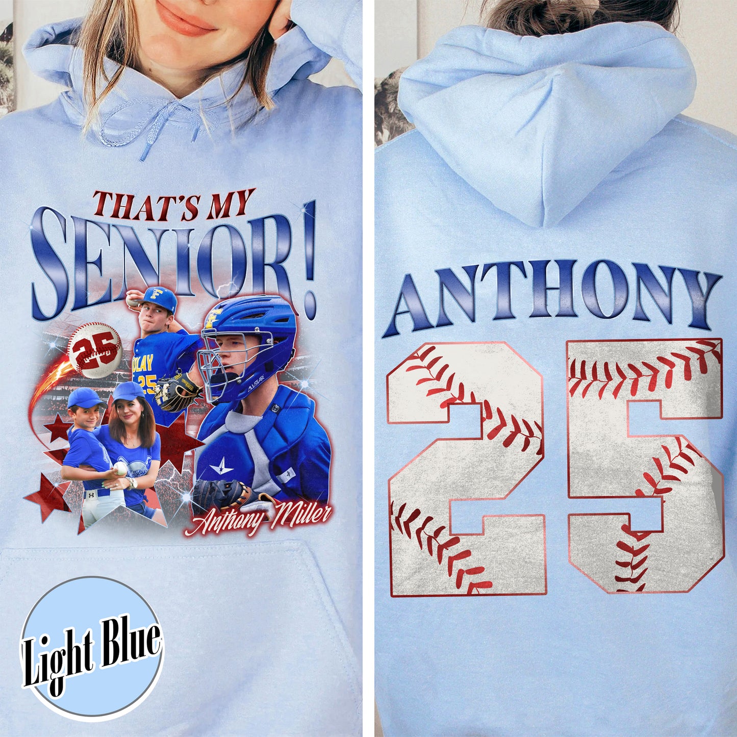 2025 Senior Hoodie,Custom That's My Senior Baseball Hoodie, Baseball Mom Hoodie