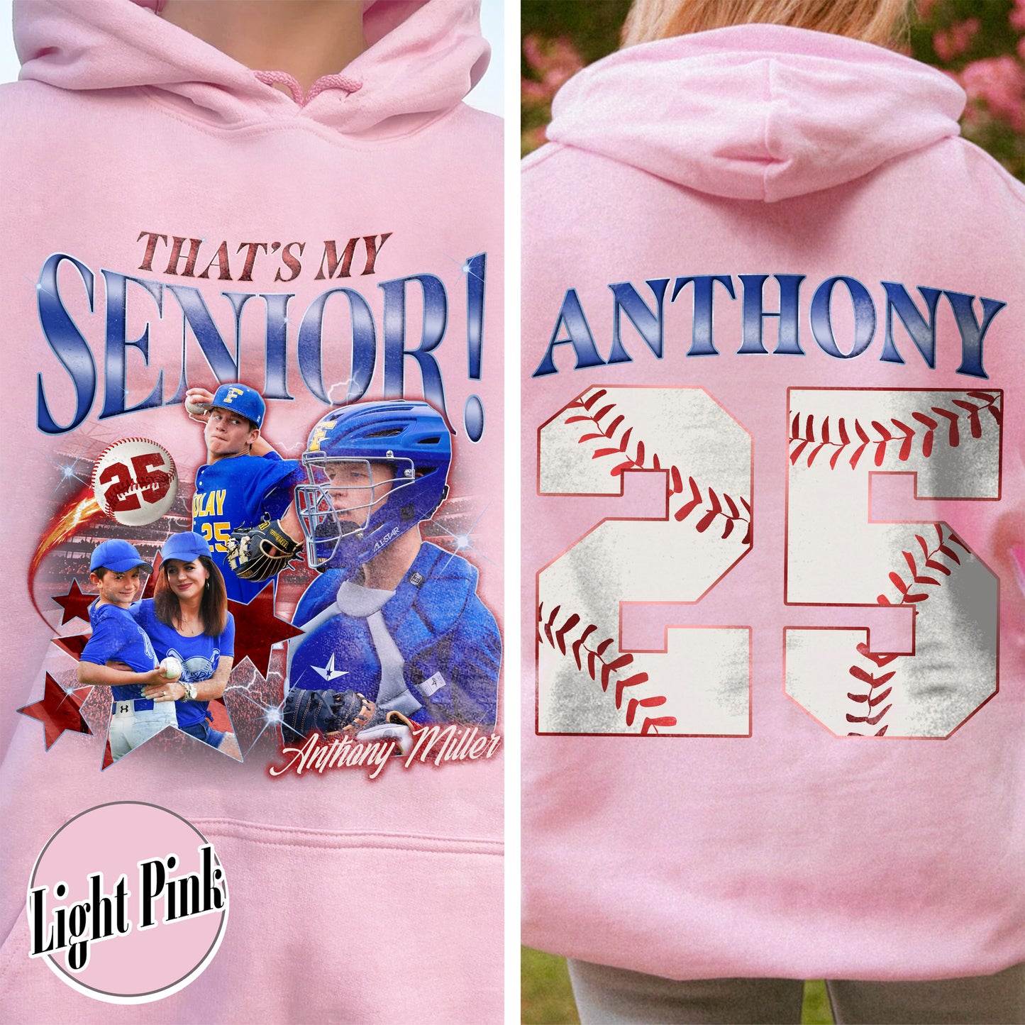 2025 Senior Hoodie,Custom That's My Senior Baseball Hoodie, Baseball Mom Hoodie