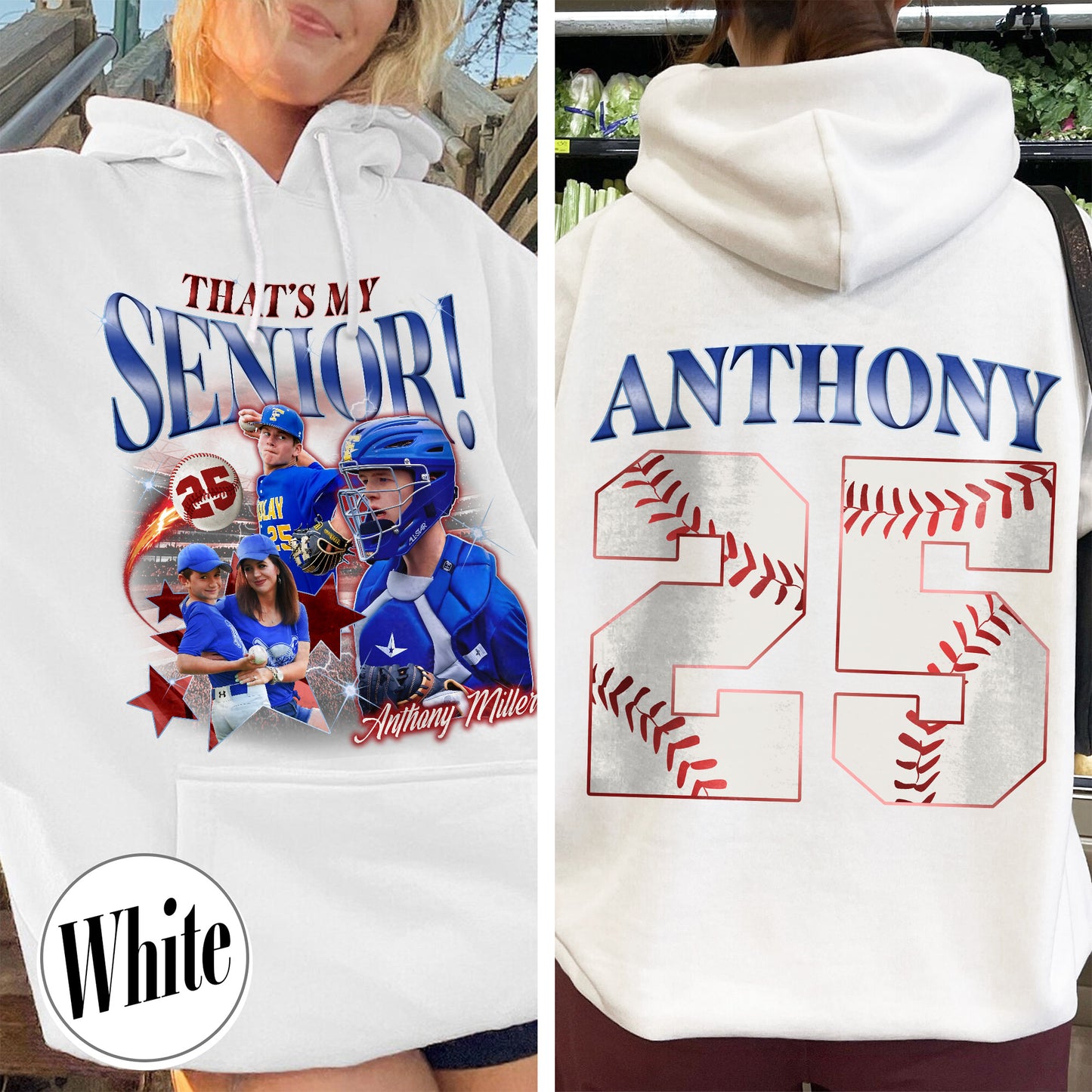2025 Senior Hoodie,Custom That's My Senior Baseball Hoodie, Baseball Mom Hoodie