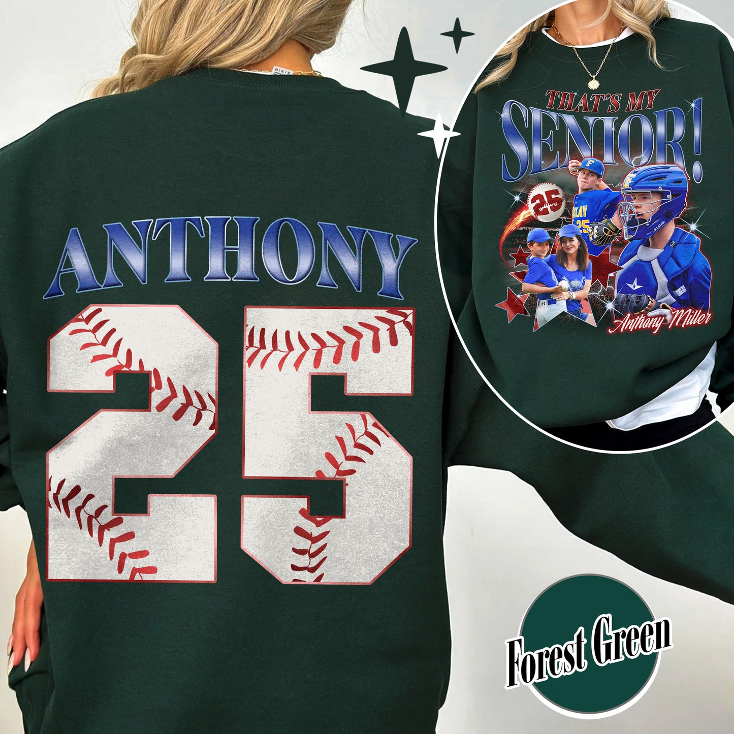 2025 Senior Sweatshirt,Custom That's My Senior Baseball Sweatshirt, Baseball Mom Sweatshirt