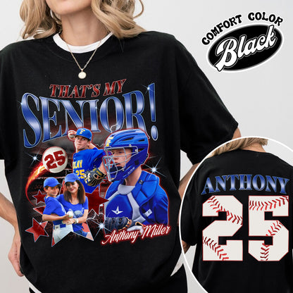2025 Senior Comfort Colors Shirt,Custom That's My Senior Baseball Shirt, Baseball Mom Shirt