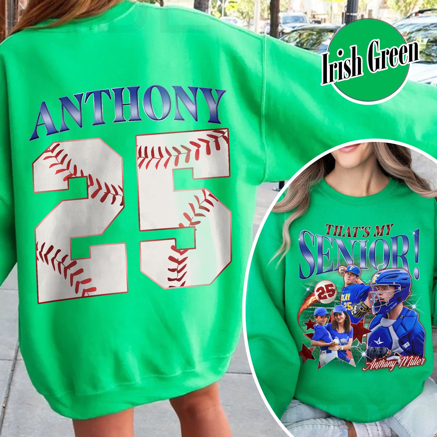 2025 Senior Sweatshirt,Custom That's My Senior Baseball Sweatshirt, Baseball Mom Sweatshirt