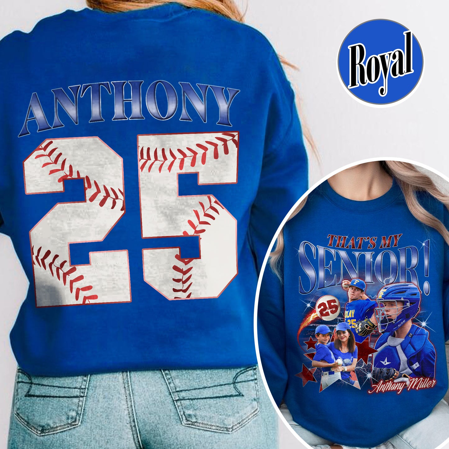 2025 Senior Sweatshirt,Custom That's My Senior Baseball Sweatshirt, Baseball Mom Sweatshirt
