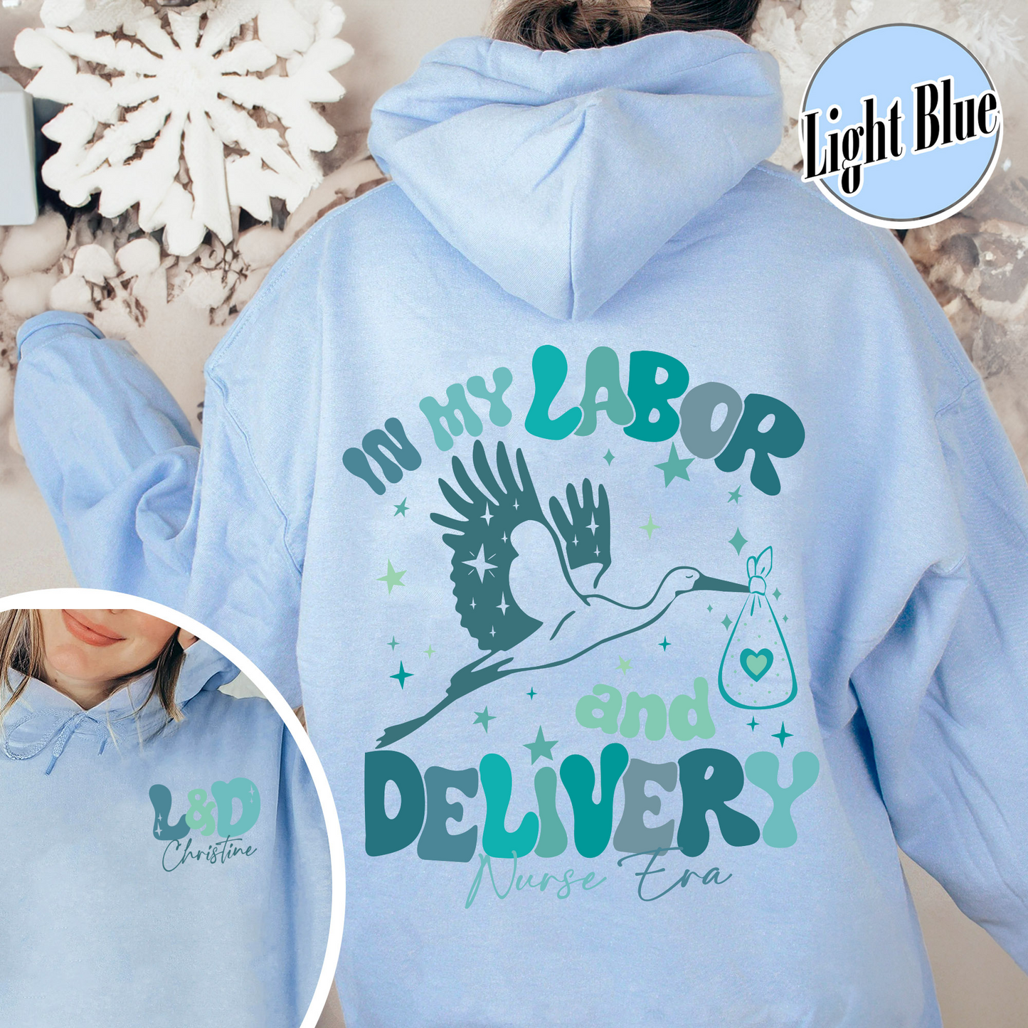 Labor and Delivery Hoodie Summer, Labor and Delivery Custom, Labor and Delivery Nurse Hoodie, in My Labor and Delivery Nurse Era, L and D Nurse