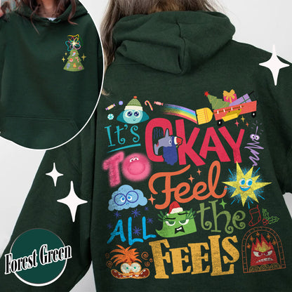 Its Okay To Feel All the Feels Hoodie, Its Okay To Feel All the Feels Kids, It Is Okay To Feel, Mental Health Hoodie, Christmas All the Feels