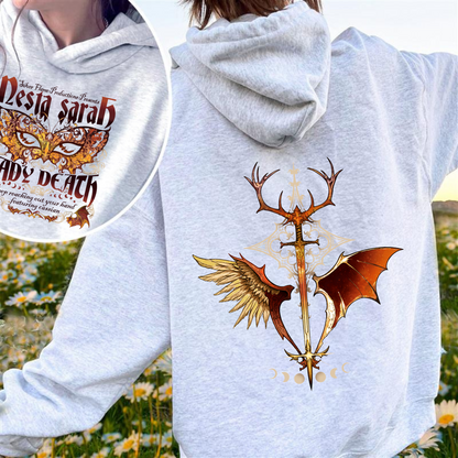 Sarah J Maas Merch Nesta Hoodie, Acotar Book Series, Velaris Acotar Hoodie, Lady Death Hoodie, Nesta Archeron Lady Death Hoodie, Lady Death ACOSF