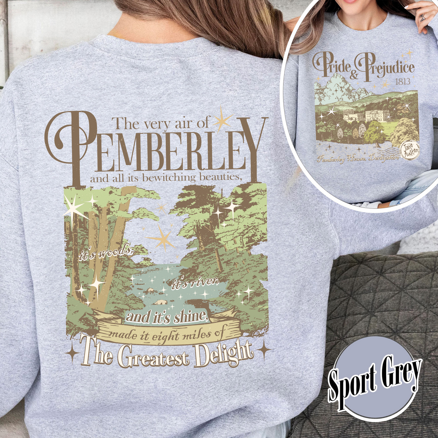 Bookish Sweatshirt, Pemberley Est 1813 Sweatshirt,, Pride and Prejudice Sweatshirt,, Jane Austen Mr Darcy Sweatshirt,
