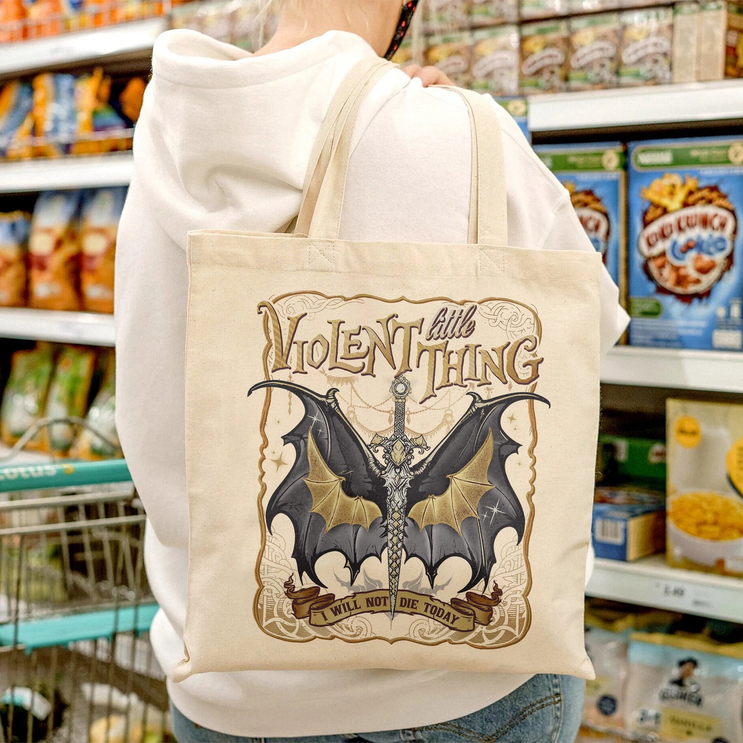 Dragon Rider Tote Bag, Violent Little Thing Collection Bag